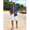 image:imageCOOFANDY Mens Cuban Guayabera Shirt Short Sleeve Button Down Shirts Summer Beach Vacation ShirtsRoyal Blue