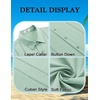 image:imageCOOFANDY Mens Cuban Guayabera Shirt Short Sleeve Button Down Shirts Summer Beach Vacation ShirtsSage Green