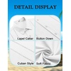 image:imageCOOFANDY Mens Cuban Guayabera Shirt Short Sleeve Button Down Shirts Summer Beach Vacation ShirtsWhite
