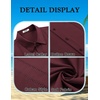 image:imageCOOFANDY Mens Cuban Guayabera Shirt Short Sleeve Button Down Shirts Summer Beach Vacation ShirtsWine Red