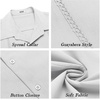 image:imageCOOFANDY Mens Cuban Guayabera Short Sleeve Shirt Casual Summer Beach Tops Button Down Untucked ShirtsWhite