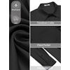 image:imageCOOFANDY Mens Dress Shirt Solid Long Sleeve Wrinkle Free Formal Shirt Business Button Down Shirts with PocketBlack