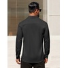 image:imageCOOFANDY Mens Dress Shirt Solid Long Sleeve Wrinkle Free Formal Shirt Business Button Down Shirts with PocketBlack