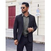 image:imageCOOFANDY Mens Dress Shirt Solid Long Sleeve Wrinkle Free Formal Shirt Business Button Down Shirts with PocketDark Grey