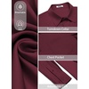 image:imageCOOFANDY Mens Dress Shirt Solid Long Sleeve Wrinkle Free Formal Shirt Business Button Down Shirts with PocketDark Red