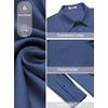 image:imageCOOFANDY Mens Dress Shirt Solid Long Sleeve Wrinkle Free Formal Shirt Business Button Down Shirts with PocketDenim Blue