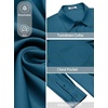 image:imageCOOFANDY Mens Dress Shirt Solid Long Sleeve Wrinkle Free Formal Shirt Business Button Down Shirts with PocketLake Blue