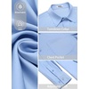 image:imageCOOFANDY Mens Dress Shirt Solid Long Sleeve Wrinkle Free Formal Shirt Business Button Down Shirts with PocketLight Blue