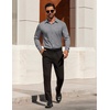 image:imageCOOFANDY Mens Dress Shirt Solid Long Sleeve Wrinkle Free Formal Shirt Business Button Down Shirts with PocketLight Grey