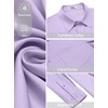 image:imageCOOFANDY Mens Dress Shirt Solid Long Sleeve Wrinkle Free Formal Shirt Business Button Down Shirts with PocketLight Purple