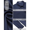 image:imageCOOFANDY Mens Dress Shirt Solid Long Sleeve Wrinkle Free Formal Shirt Business Button Down Shirts with PocketNavy Blue
