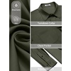 image:imageCOOFANDY Mens Dress Shirt Solid Long Sleeve Wrinkle Free Formal Shirt Business Button Down Shirts with PocketOlive Green