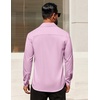 image:imageCOOFANDY Mens Dress Shirt Solid Long Sleeve Wrinkle Free Formal Shirt Business Button Down Shirts with PocketPink