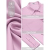 image:imageCOOFANDY Mens Dress Shirt Solid Long Sleeve Wrinkle Free Formal Shirt Business Button Down Shirts with PocketPink