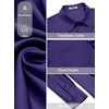 image:imageCOOFANDY Mens Dress Shirt Solid Long Sleeve Wrinkle Free Formal Shirt Business Button Down Shirts with PocketPurple