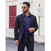 image:imageCOOFANDY Mens Dress Shirt Solid Long Sleeve Wrinkle Free Formal Shirt Business Button Down Shirts with PocketPurple