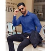 image:imageCOOFANDY Mens Dress Shirt Solid Long Sleeve Wrinkle Free Formal Shirt Business Button Down Shirts with PocketSky Blue