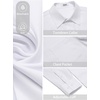image:imageCOOFANDY Mens Dress Shirt Solid Long Sleeve Wrinkle Free Formal Shirt Business Button Down Shirts with PocketWhite