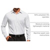 image:imageCOOFANDY Mens Dress Shirt Solid Long Sleeve Wrinkle Free Formal Shirt Business Button Down Shirts with PocketWhite