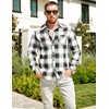image:imageCOOFANDY Mens Flannel Plaid Shirts Long Sleeve Button Down Shirts Casual Fall Shirt JacketBlack