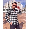 image:imageCOOFANDY Mens Flannel Plaid Shirts Long Sleeve Button Down Shirts Casual Fall Shirt JacketBlackwhite