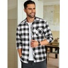 image:imageCOOFANDY Mens Flannel Plaid Shirts Long Sleeve Button Down Shirts Casual Fall Shirt JacketBlackwhite