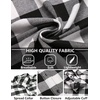 image:imageCOOFANDY Mens Flannel Plaid Shirts Long Sleeve Button Down Shirts Casual Fall Shirt JacketBlackwhite