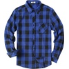 image:imageCOOFANDY Mens Flannel Plaid Shirts Long Sleeve Button Down Shirts Casual Fall Shirt JacketBlue