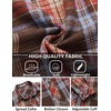 image:imageCOOFANDY Mens Flannel Plaid Shirts Long Sleeve Button Down Shirts Casual Fall Shirt JacketBrown