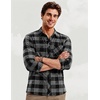image:imageCOOFANDY Mens Flannel Plaid Shirts Long Sleeve Button Down Shirts Casual Fall Shirt JacketDark Grey