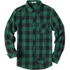 image:imageCOOFANDY Mens Flannel Plaid Shirts Long Sleeve Button Down Shirts Casual Fall Shirt JacketGreen