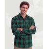 image:imageCOOFANDY Mens Flannel Plaid Shirts Long Sleeve Button Down Shirts Casual Fall Shirt JacketGreen