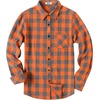 image:imageCOOFANDY Mens Flannel Plaid Shirts Long Sleeve Button Down Shirts Casual Fall Shirt JacketOrange