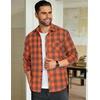image:imageCOOFANDY Mens Flannel Plaid Shirts Long Sleeve Button Down Shirts Casual Fall Shirt JacketOrange