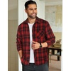 image:imageCOOFANDY Mens Flannel Plaid Shirts Long Sleeve Button Down Shirts Casual Fall Shirt JacketRed Black