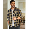 image:imageCOOFANDY Mens Flannel Plaid Shirts Long Sleeve Button Down Shirts Casual Fall Shirt JacketYellow