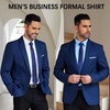 image:imageCOOFANDY Mens Formal Dress Shirt Hidden Button Front Wrinkle Free Shirt Regular Fit Stretch Business Casual ShirtsBlack