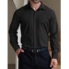 image:imageCOOFANDY Mens Formal Dress Shirt Hidden Button Front Wrinkle Free Shirt Regular Fit Stretch Business Casual ShirtsBlack