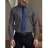 image:imageCOOFANDY Mens Formal Dress Shirt Hidden Button Front Wrinkle Free Shirt Regular Fit Stretch Business Casual ShirtsDark Grey
