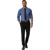 image:imageCOOFANDY Mens Formal Dress Shirt Hidden Button Front Wrinkle Free Shirt Regular Fit Stretch Business Casual ShirtsDenim Blue