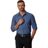 image:imageCOOFANDY Mens Formal Dress Shirt Hidden Button Front Wrinkle Free Shirt Regular Fit Stretch Business Casual ShirtsDenim Blue