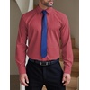 image:imageCOOFANDY Mens Formal Dress Shirt Hidden Button Front Wrinkle Free Shirt Regular Fit Stretch Business Casual ShirtsDusty Red
