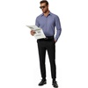 image:imageCOOFANDY Mens Formal Dress Shirt Hidden Button Front Wrinkle Free Shirt Regular Fit Stretch Business Casual ShirtsGrey Blue
