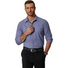 image:imageCOOFANDY Mens Formal Dress Shirt Hidden Button Front Wrinkle Free Shirt Regular Fit Stretch Business Casual ShirtsGrey Blue