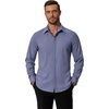 image:imageCOOFANDY Mens Formal Dress Shirt Hidden Button Front Wrinkle Free Shirt Regular Fit Stretch Business Casual ShirtsGrey Blue