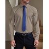 image:imageCOOFANDY Mens Formal Dress Shirt Hidden Button Front Wrinkle Free Shirt Regular Fit Stretch Business Casual ShirtsKhaki