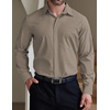 image:imageCOOFANDY Mens Formal Dress Shirt Hidden Button Front Wrinkle Free Shirt Regular Fit Stretch Business Casual ShirtsKhaki