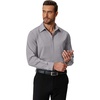 image:imageCOOFANDY Mens Formal Dress Shirt Hidden Button Front Wrinkle Free Shirt Regular Fit Stretch Business Casual ShirtsLight Grey