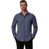 image:imageCOOFANDY Mens Formal Dress Shirt Hidden Button Front Wrinkle Free Shirt Regular Fit Stretch Business Casual ShirtsNavy Blue
