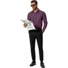 image:imageCOOFANDY Mens Formal Dress Shirt Hidden Button Front Wrinkle Free Shirt Regular Fit Stretch Business Casual ShirtsPurple